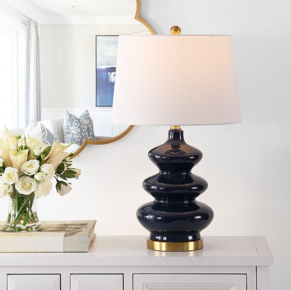 Brielle Navy Gourd Table Lamp by Kevin Francis Design | Atlanta Interior Designer | Luxury Home Decor