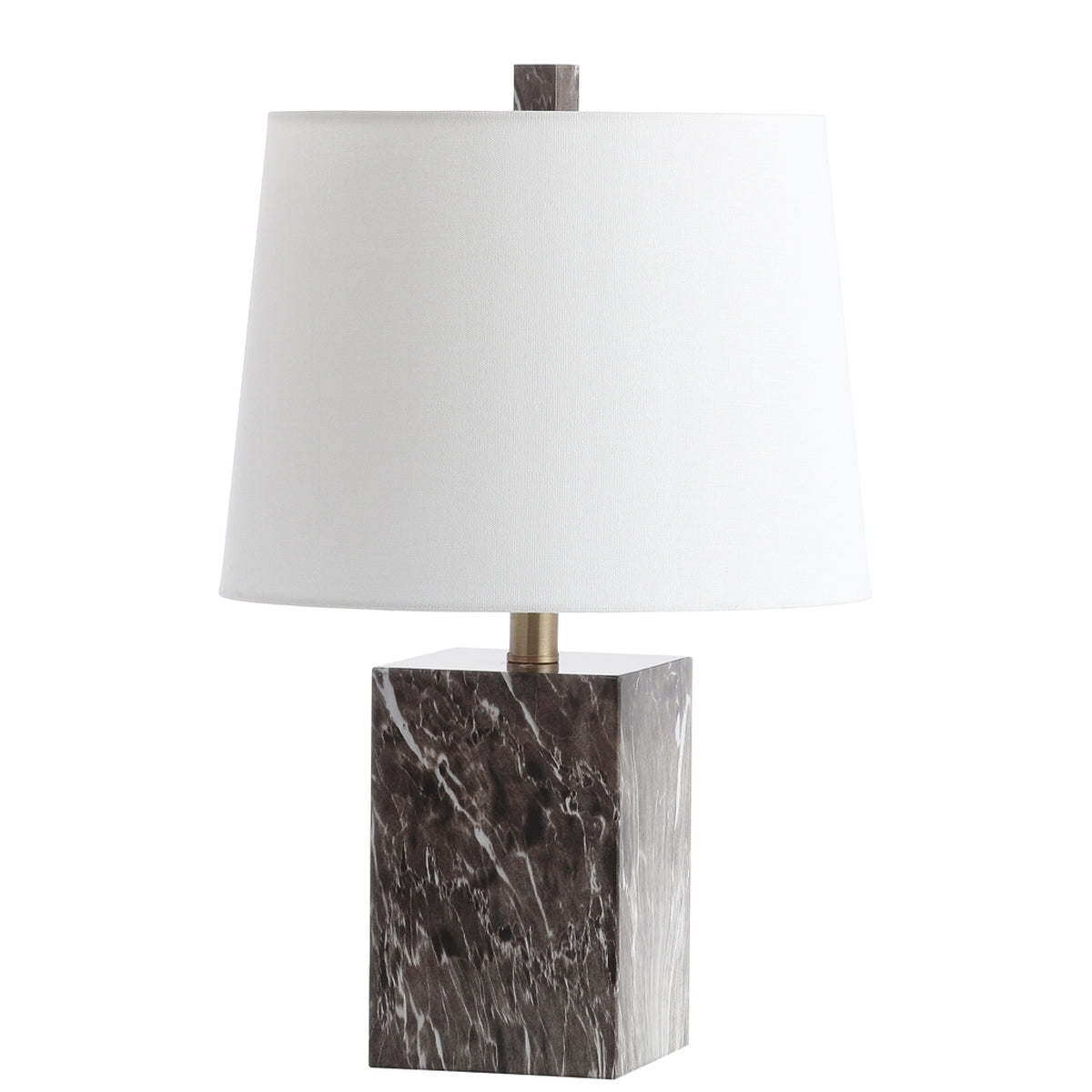Petite Brown Marble Block Table Lamp by Kevin Francis Design | Luxury Home Decor