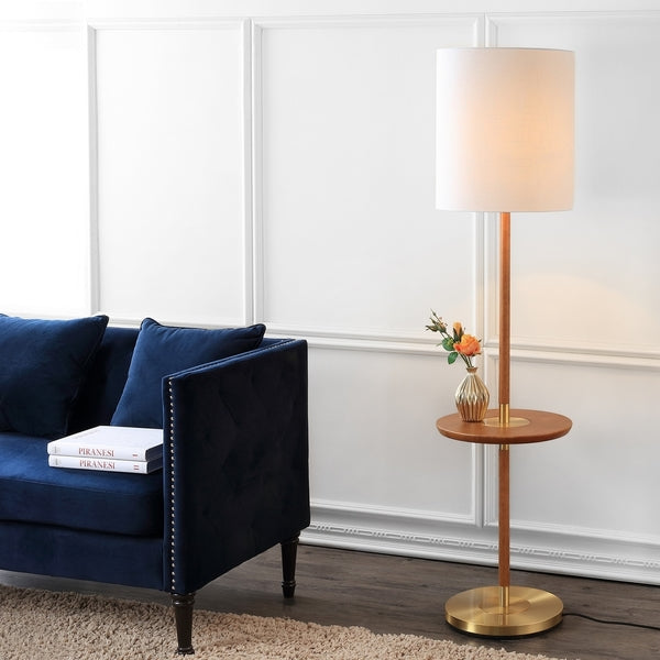 Walnut Floor Lamp & End Table by Kevin Francis Design | Luxury Home Decor