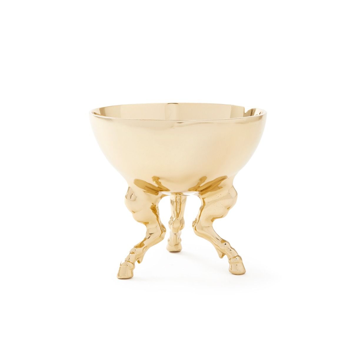 Polished Brass Horse Footed Bowl by Kevin Francis Design | Luxury Home Decor