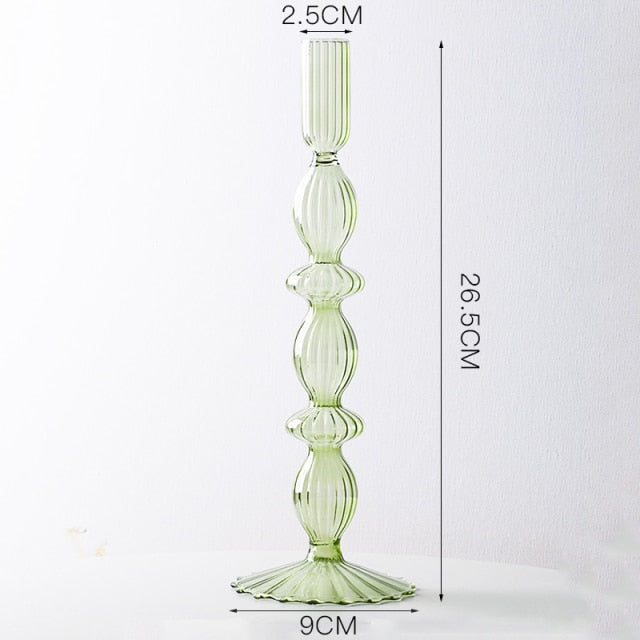 Colorful Glass Sculptural Nordic Candleholder by Kevin Francis Design | Luxury Home Decor
