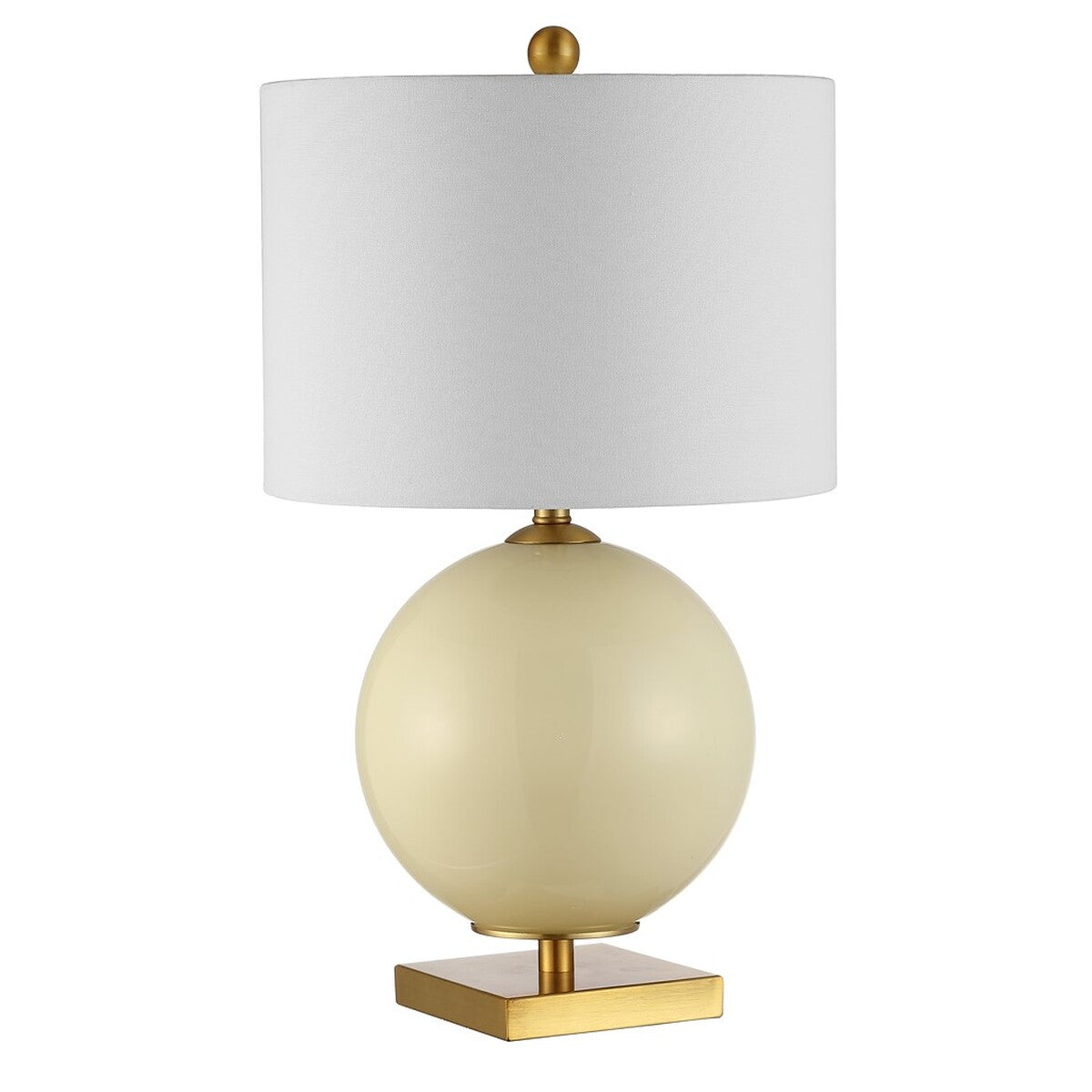 Set of Two Cream Glass Globe Table Lamp by Kevin Francis Design | Luxury Home Decor