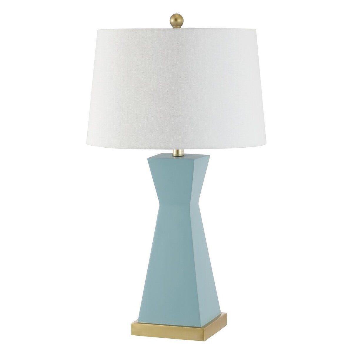 Set of Two Sky Blue Hourglass Table Lamps by Kevin Francis Design | Luxury Home Decor