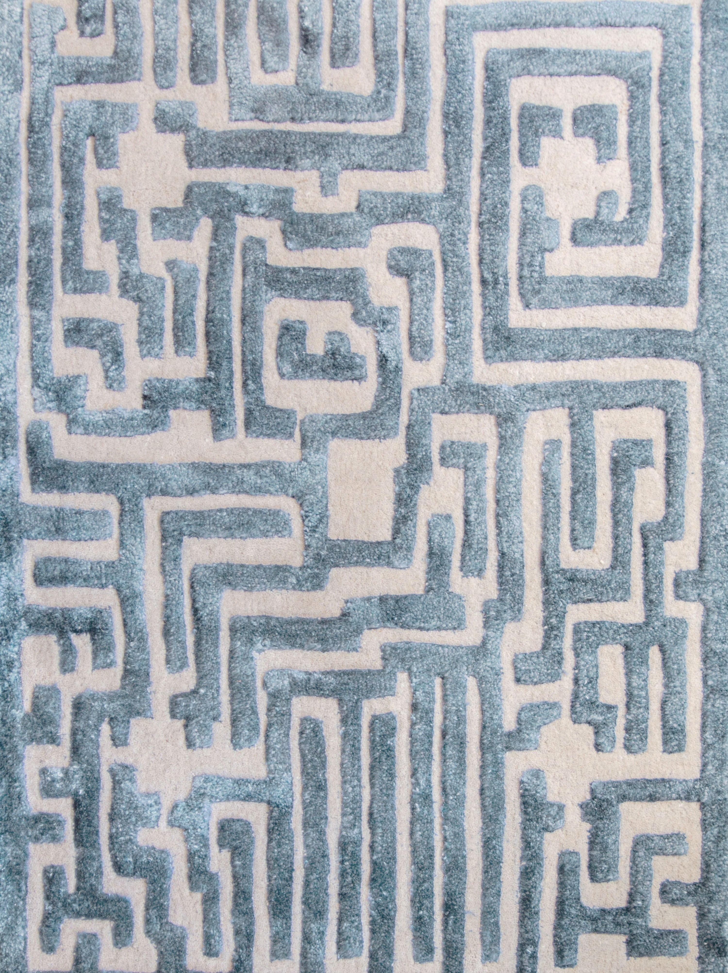 Theseus Hand-Tufted Maze Rug by Kevin Francis Design | Atlanta Interior Designer | Luxury Home Decor